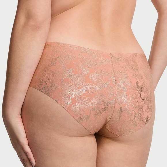 Victoria's Secret No Show Hiphugger Panty Rose Blush Leopards XLNEW - Picture 2 of 3